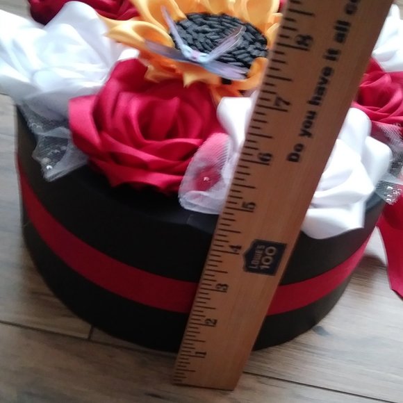 Hand Crafted | Accents | Satin Ribbon Eternity Roses Handmade Rose Box ...